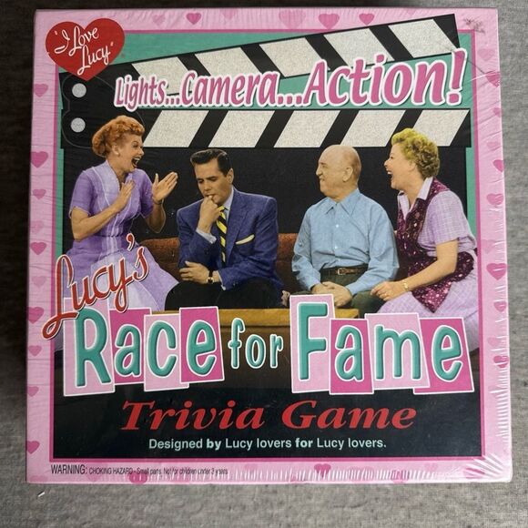 I LOVE LUCY LUCY'S RACE FOR FAME TRIVIA BOARD GAME SEALED NIB - Picture 1 of 3